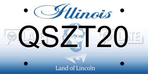 QSZT20 Illinois License Plate