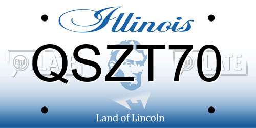 QSZT70 Illinois License Plate