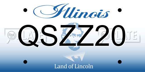QSZZ20 Illinois License Plate