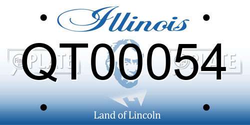 QT00054 Illinois License Plate