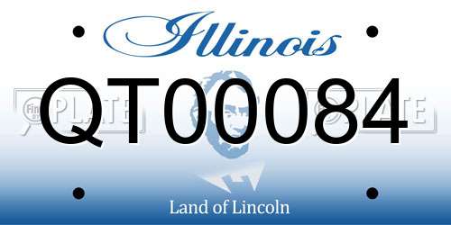 QT00084 Illinois License Plate