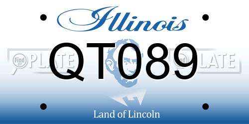 QT089 Illinois License Plate