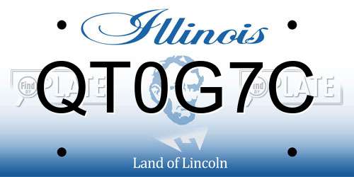 QT0G7C Illinois License Plate