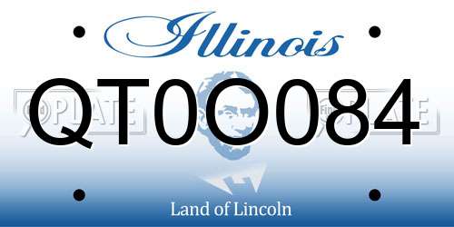 QT0O084 Illinois License Plate