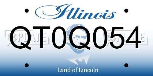 QT0Q054 Illinois License Plate