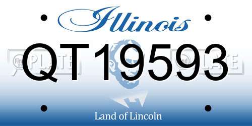QT19593 Illinois License Plate