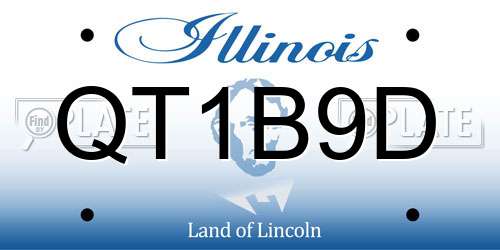 QT1B9D Illinois License Plate