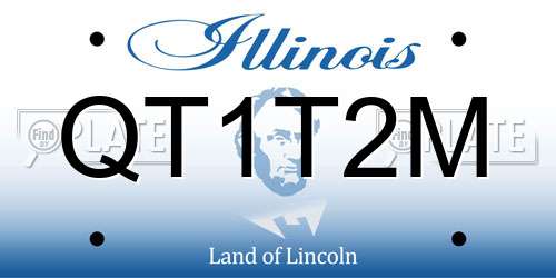 QT1T2M Illinois License Plate