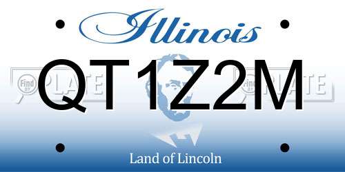 QT1Z2M Illinois License Plate
