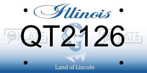 QT2126 Illinois License Plate