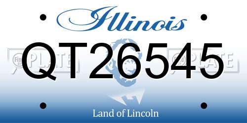 QT26545 Illinois License Plate