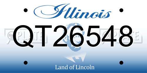 QT26548 Illinois License Plate
