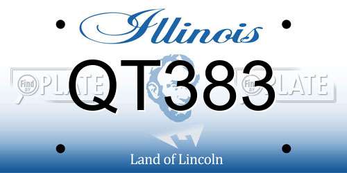QT383 Illinois License Plate
