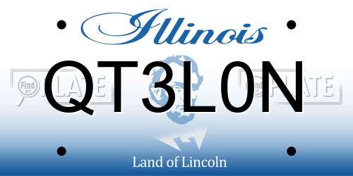 QT3L0N Illinois License Plate