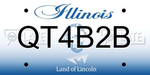 QT4B2B Illinois License Plate