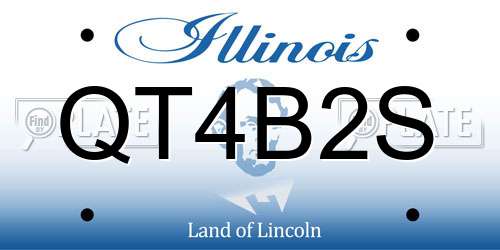 QT4B2S Illinois License Plate
