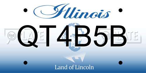 QT4B5B Illinois License Plate
