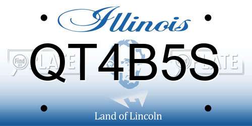 QT4B5S Illinois License Plate