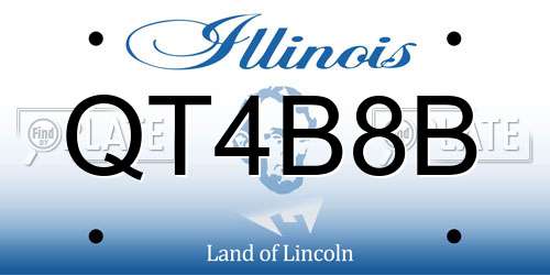 QT4B8B Illinois License Plate