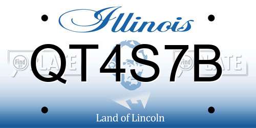 QT4S7B Illinois License Plate