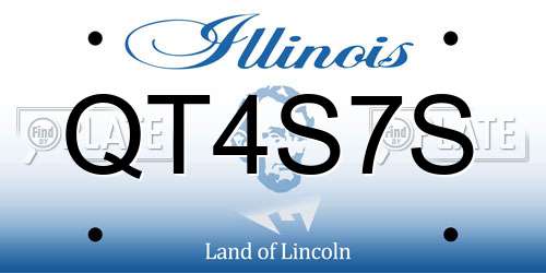 QT4S7S Illinois License Plate