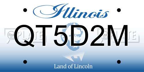 QT5D2M Illinois License Plate