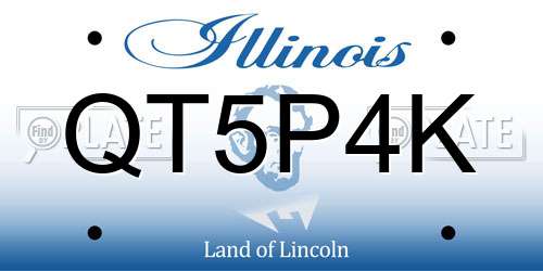 QT5P4K Illinois License Plate