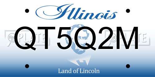 QT5Q2M Illinois License Plate