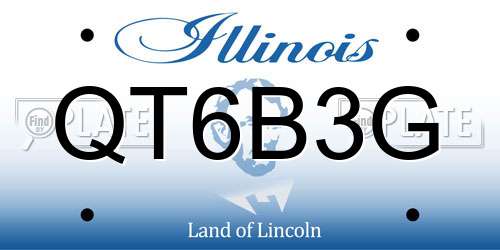 QT6B3G Illinois License Plate
