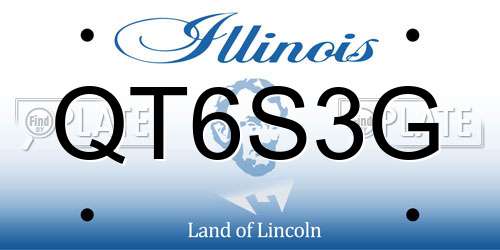 QT6S3G Illinois License Plate