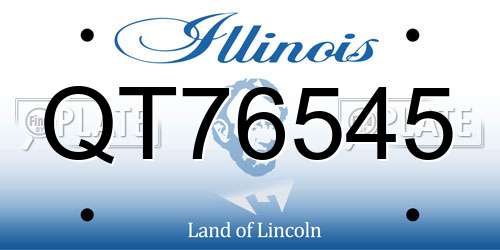 QT76545 Illinois License Plate