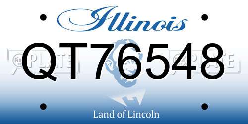 QT76548 Illinois License Plate