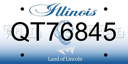 QT76845 Illinois License Plate