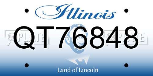 QT76848 Illinois License Plate