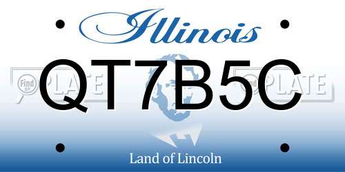 QT7B5C Illinois License Plate