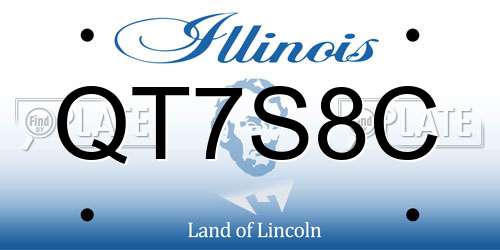 QT7S8C Illinois License Plate