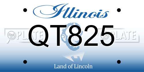 QT825 Illinois License Plate