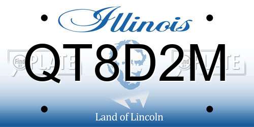 QT8D2M Illinois License Plate