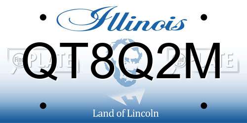QT8Q2M Illinois License Plate