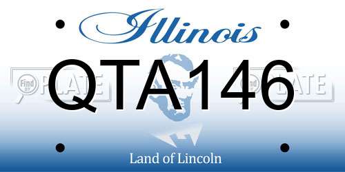 QTA146 Illinois License Plate