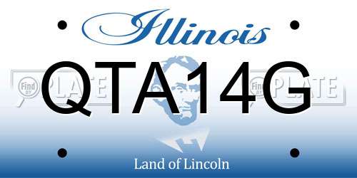 QTA14G Illinois License Plate