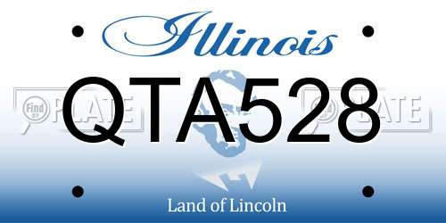 QTA528 Illinois License Plate