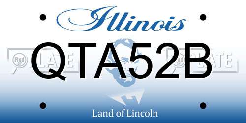 QTA52B Illinois License Plate