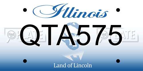 QTA575 Illinois License Plate