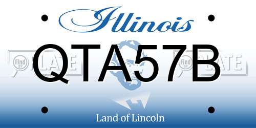 QTA57B Illinois License Plate