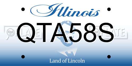QTA58S Illinois License Plate