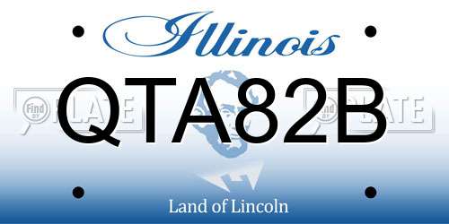 QTA82B Illinois License Plate