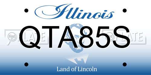 QTA85S Illinois License Plate