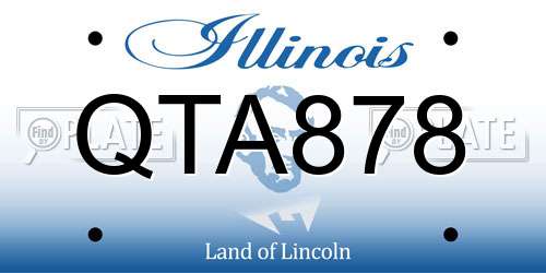QTA878 Illinois License Plate