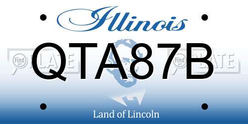 QTA87B Illinois License Plate